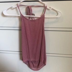 Brandy Melville Red and White Halter Top